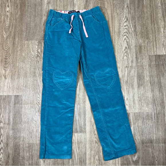 Mini Boden Teal Corduroy Pants heart pockets 9 Years Old - Picture 1 of 7